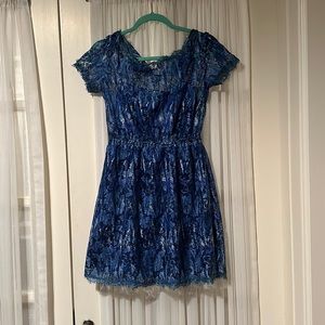Gianni binni xs blue lace dress